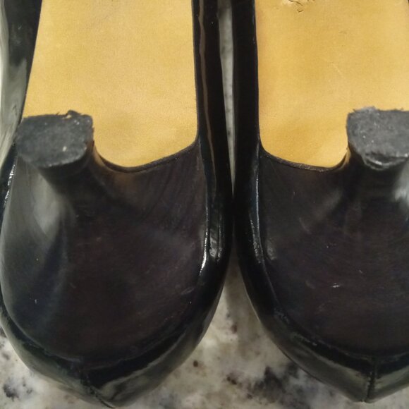MICHAEL KORS-Black Patent Leather Pointed Kitten Heel-Size 10M - Picture 8 of 13